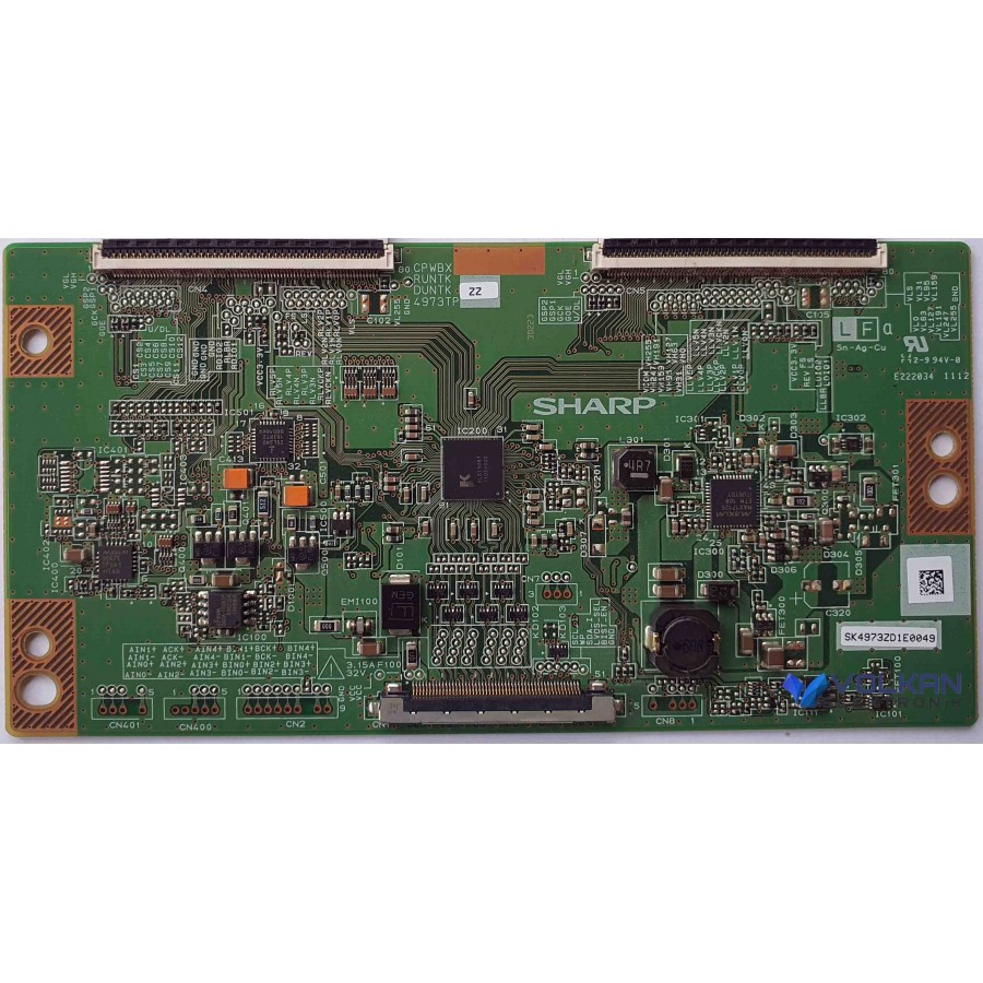 CPWBX RUNTK DUNTK 4973TP ZZ UE40EH6030W T-CON BOARD ADRES KARTI